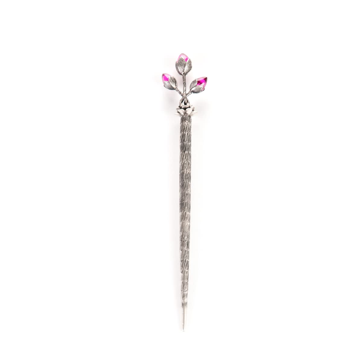 shaya by CaratLane Oxidised Rise Above Stigma Bun Stick in 925 Silver-picture-46