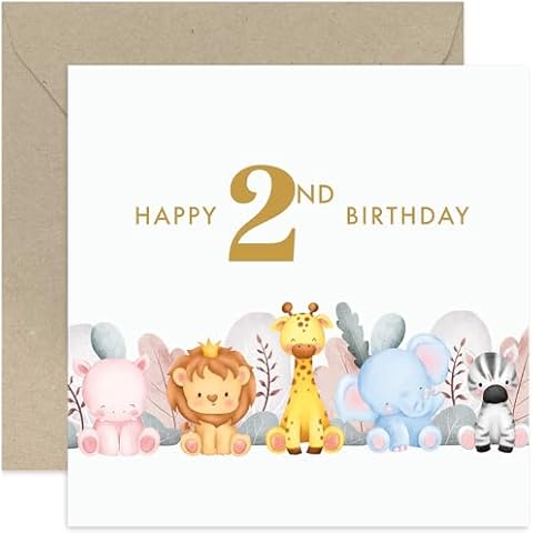 Old English Co. Cute Safari Birthday Card Cover