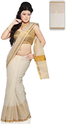 Utsav Fashion Women's Cotton Saree With Blouse