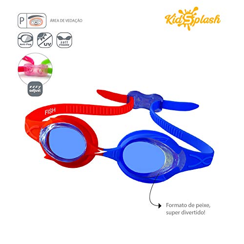 Oculos Fish Speedo Único Azul Arco Iris Azul