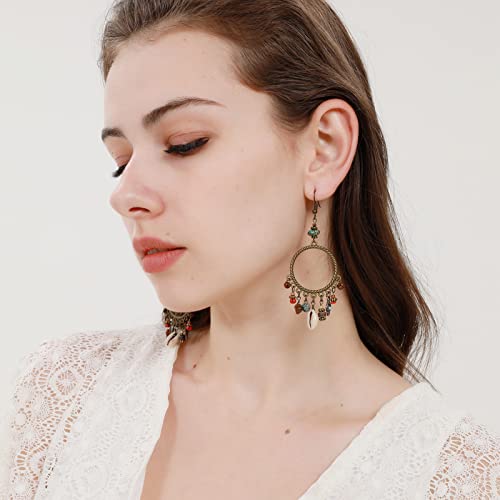Boho Earrings for Women Vintage Bohemian Dangle Earrings2