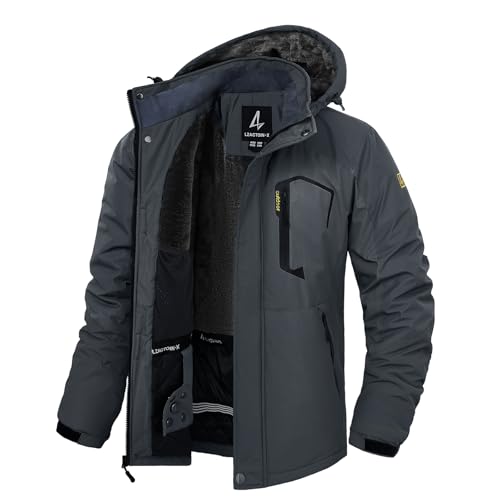 Image of Mens Winter Coats Ski Snowboard Jacket Down Waterproof Coat | Warm Jacket, Insulated Jacket, Cold Weather Jacket, Heavy Jackets, Winter Parka, Windproof Coat, Hiking, Camping, Working