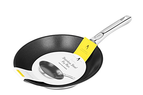 Penguin Home® 3006 Professional Induction-Safe Non-Stick Frying Pan, Mirror Finish Stainless Steel, 24 cm, 1.5 L-Suitable for All Hobs, Small 5 Gallery Image