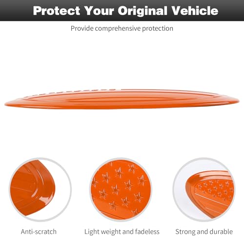 Image of CheroCar for F150 Emblem Cover Trim,Logo Back Badge Decoration Cover Trim Compatible with Ford F150 F-150,Orange