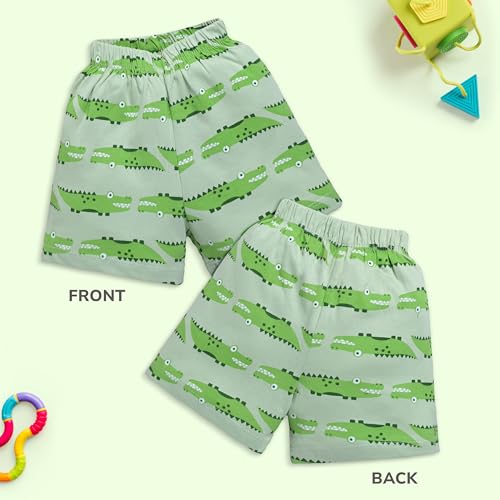 Image of LuvLap Baby Boys & Girls Regular Fit 100% Cotton Shorts Pack of 6
