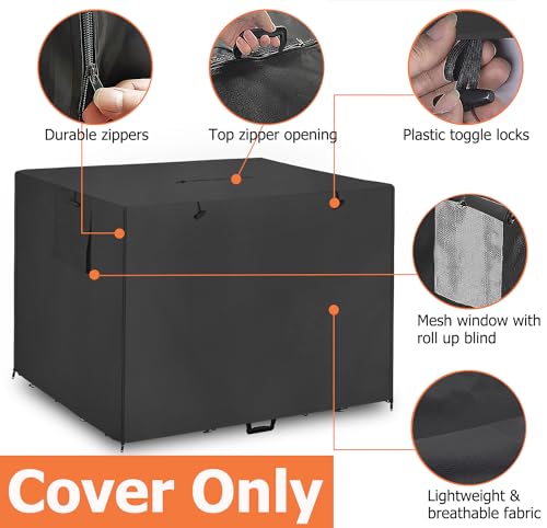 48Inch Wire Dog Crate Cover,Durable Windproof Privacy Polyester Pet Kennel Covers,Breathable Blackout Cover for 1/2/3 Door Dog Cage. (48" L x 30" W x 33" H,Black) - Image 5