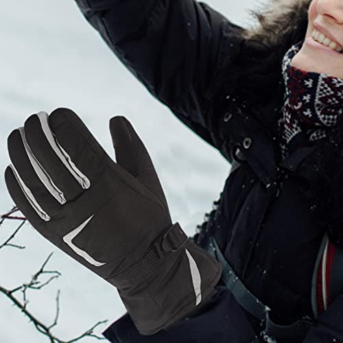 Luvas de esqui de neve para clima frio – Luvas de esqui impermeáveis Luvas de snowboard com adesivo