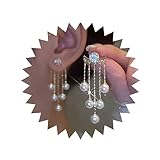 Tassel Perle baumeln Ohrringe mit echten Bildern, feine Verarbeitung, wird nicht anlaufen.