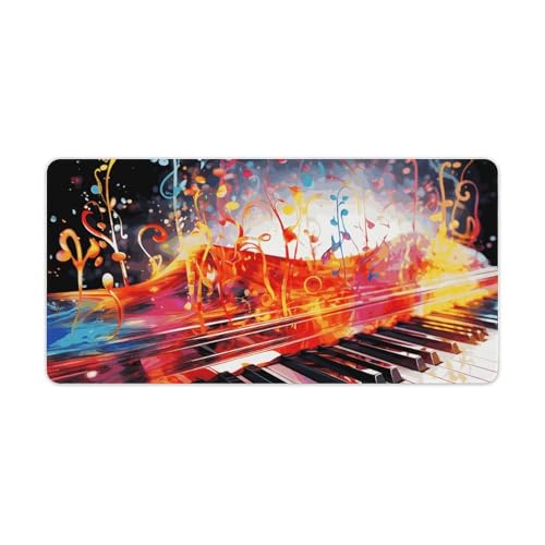 Tapis de souris de jeu grand format note de musique étanche