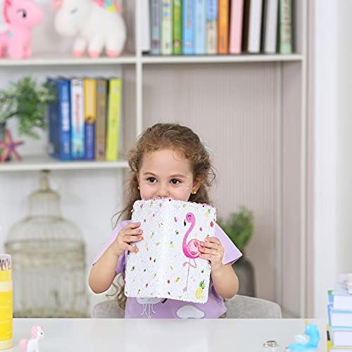 WERNNSAI Sequins Flamingo Journal - 21 x 15CM Magic DIY Mermaid Sequins Notebook Gift for Women Girls Birthday Anniversary Valentine School Travel Private Diary Notebook with Lock and Keys