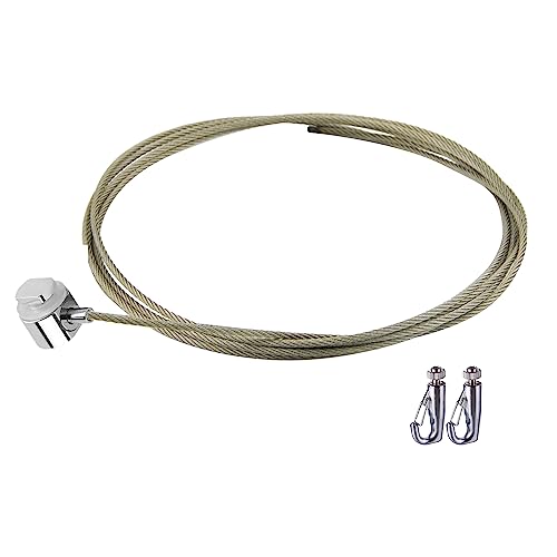 Image of Kiven 1 Pack Picture Rail Hooks and 5.9FT Wire, Picture Rail Hanging System, Superior Design Molding Hooks for Picture Hanging Gallery Office Painting