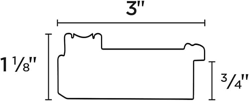 Miniatura 5 de Creative Mark Museum Collection De Stijl - Marcos dorados de 34 pulgadas de profundidad de rabet, marcos de esquina cerrados terminados a mano para