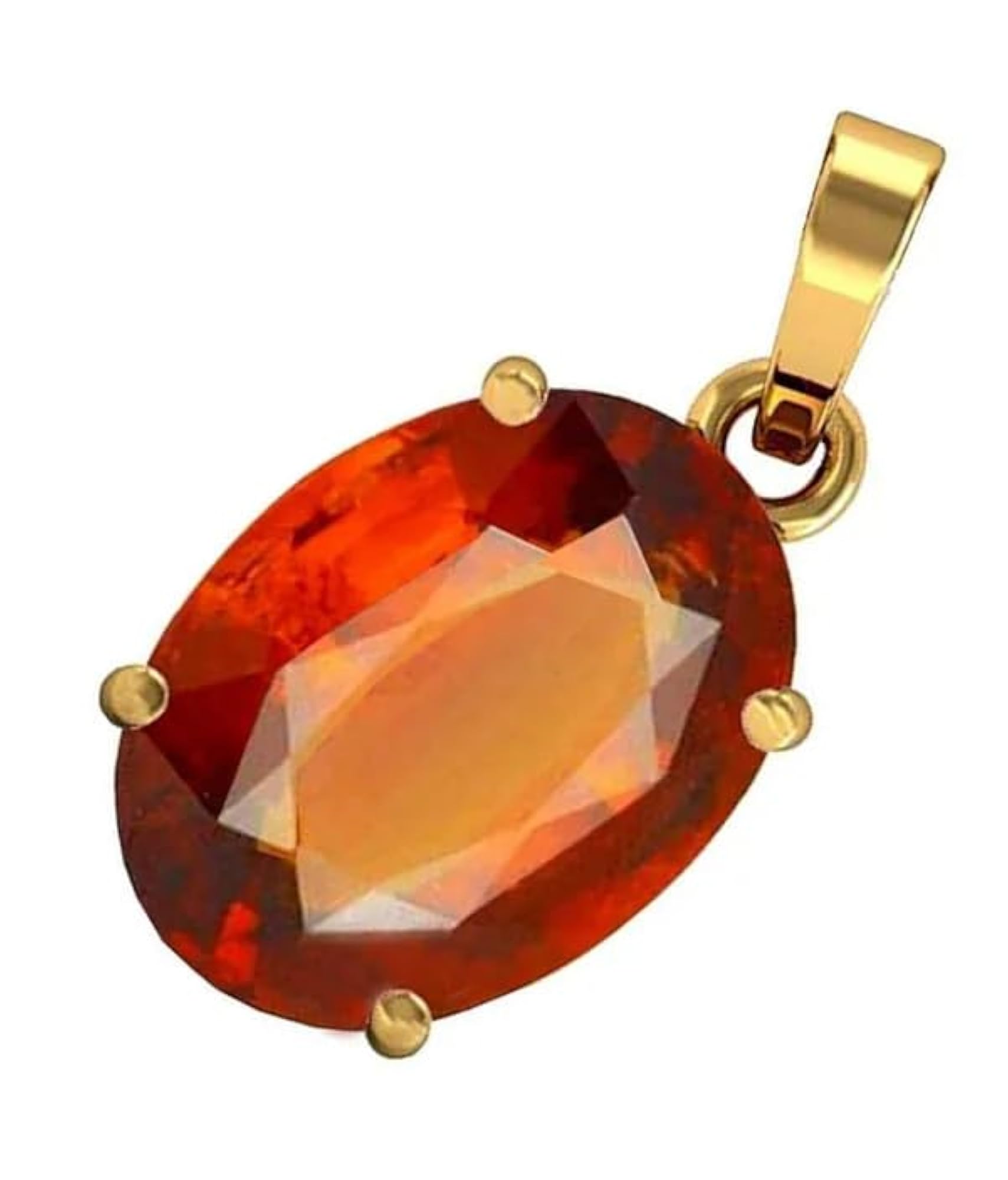 Natural Certified Panchdhatu Hessonite Garnet Pendant, Unisex