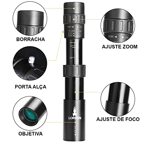 Monóculo Luneta 10-30x25 Profissional Tático Telescópio GT423 - Lorben