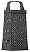 Produktbild KitchenCraft Käsereibe, Antihaftbeschichtet, 4-Seitig, Edelstahl, Schwarz, Kastenförmig, 22.5 cm x 17.5 cm x 10 cm