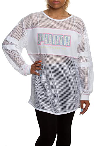 PUMA Women's x Sophia Long Sleeve T-Shirt, White, X-Small