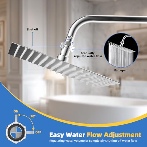 Hibbent All Metal 1 Pack Shower Head Flow Control Valve, G1/2 Brass Shut-off Valve with Metal Handle Lever, Shut OFF Water Flow Control Regulator for Handheld Shower, or Bidet Sprayer, Chrome - image 7