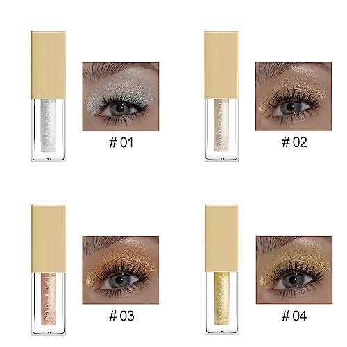 Gireatick 12Pcs Glitter Liquid Eyeshadow Set, 12 Colors Metallic Shimmer EyeShadow Makeup Kit - Image 2