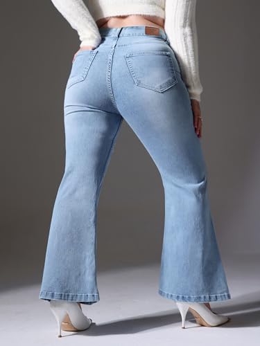 Image of Miss Chase A+ Women's Bootcut High Rise Regular Stretchable Denim Jeans