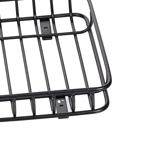 Adaskala Porta-bagagens de metal para teto de carro RC compatível com 1/10 Traxxas Hsp Redcat Rc4wd