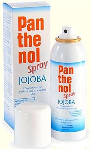 Panthenol Spray Jojoba 138ml, 130g Foam for dry and damaged skin, hypoallergenic, Ideal for people with allergies. With pro-vitamin B5 (Dexpanthenol) and jojoba oil.