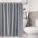 Polyester DealMux Waffelgewebe Duschvorhang 72 X 72 Zoll für Badezimmer Duschen und Badewannen Polyester/Baumwollmischung Hotel Collection Wasserabweisend Maschinenwaschbar 12 Freie Haken Grau