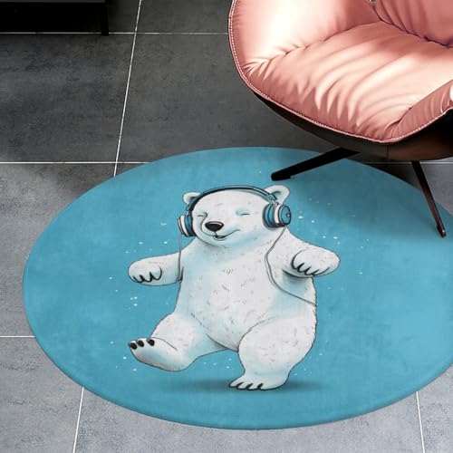 Tapis de sol d'intérieur absorbant en velours - Motif écouteurs
