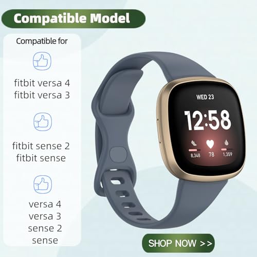 10 correas de silicona para Fitbit Versa 4/3 y Sense 2 miniatura 2