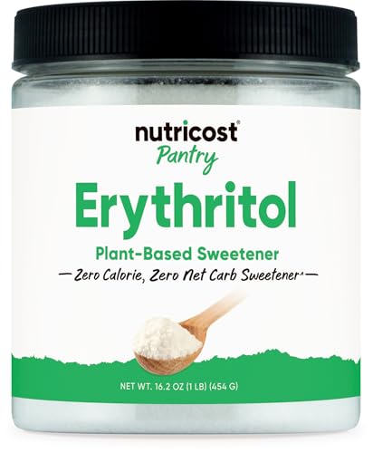 Nutricost Pantry Erythritol Plant-Based Sweetener Powder (1 LB) GMO-Free: retailer-supplied image