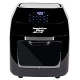 PowerXL 8 QT Family Sized Power AirFryer Pro With 7 in 1 Cooking Features with Professional Dehydrator and Rotisserie (8 QT, Black)