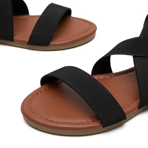 Trary Women's Dressy Summer Sandals, Elastic, Cute, Open Toe, Wide, Sandalias Para Mujer4