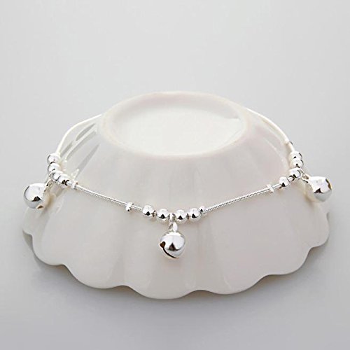 Cavigliera in Argento Sterling per Donna Cavigliere Regolabili Summer Beach Campane Carine Ciondolo Accessori per cavigliera Piede Catena Piede Gioielli