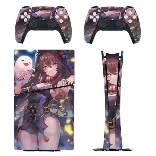 PS5 Slim �p �X�L���V�[�� �G���A�j���� �ӓ� ������ ���^�C�c �ِ��E ���@ �H�� �{�̂ƃQ�[���R���g���[���[��p�X�e�b�J�[ �y�����݌v �f�W�^���E�G�f�B�V������p�z ���^�V�[�� �{�̕ی� �X���� �A�N�Z�T���[ �w��/��/����/�ق���h�~ ��G��