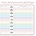 Bill Pay Checklist Refills - 50 Sheets/100 Pages Classic Size Colorful Monthly Budget Forms for 9-Disc Happy Planners, 7