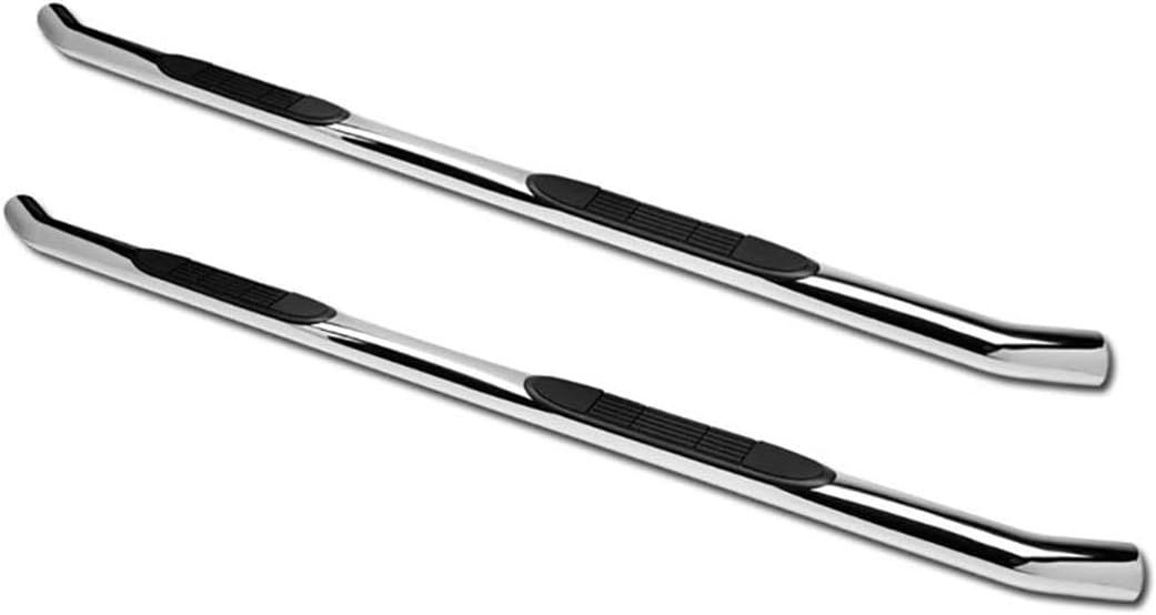 S & T RACING INC 1 Pair 3" Nerf Bars 2007-2014 GMC Sierra 1500 / 2500 HD / 3500 HD Steel Side Step Rail Running Boards Chrome