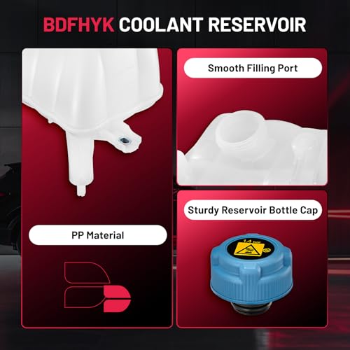 Image of BDFHYK Engine Coolant Expansion Reservoir Overflow Tank Compatible with Ram 2014-2021 ProMaster 1500 2500 3500 Replace 603-832 52014880AA 68097622AA