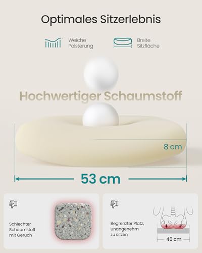 SONGMICS Bürostuhl ergonomisch, Drehstuhl mit Mesh, Lenden- und Kopfstütze, Wippfunktion, 53 cm große Sitzfläche, klappbare Armlehnen, Arbeits- und Schlafzimmer, Studenten, hellgrau OBN037G02