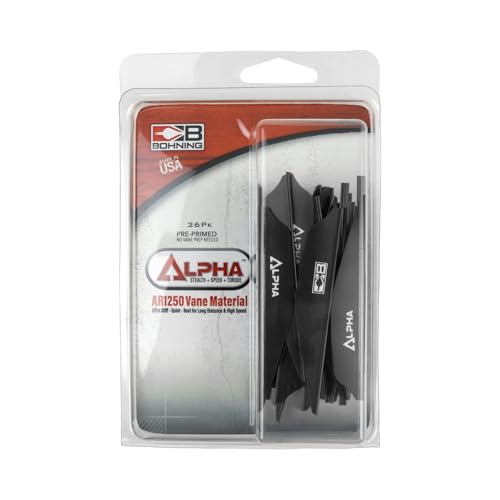 Vane Bohning Alpha AR 1250 empennage noir 7,1 cm pack flèche arc