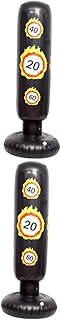 ifundom 2 Pçs Tumbler Pesado Saco De Boxe Em Pé Saco De Boxe Inflável Coluna De Boxe Inflável Explodir Saco De Boxe Prática Saco De Boxe Desktop Saco De Treinamento De Fitness Esportes