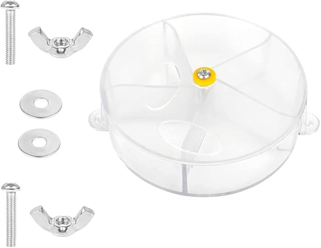 NA Parrot Foraging Wheel Bird Feeder Spins Toy Parrot Chew Toy Used for Parakeet Cockatiel Conure African Grey (Transparent)