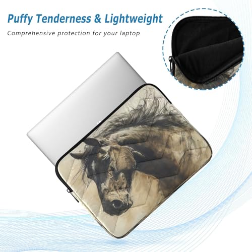 Funda para laptop 13-14 pulgadas impermeable con diseño caballo miniatura 5