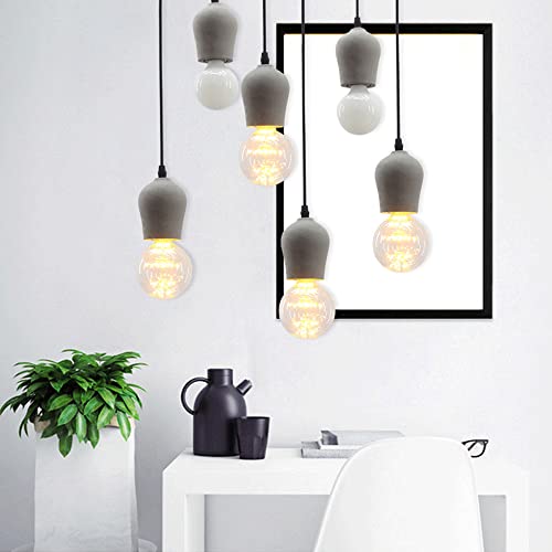 Lámpara de techo para espacios pequeños estilo loft cemento gris 5