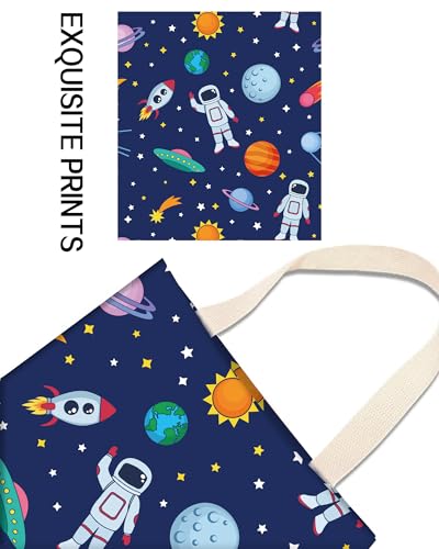 Image of Car Trash Can, Durable Hanging Car Trash Garbage Bag, Cute Automotive Garbage Cans Organizer, Cute Blue Astronauts