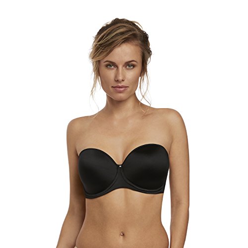 Fantasie Sutiã feminino Aura moldado multidirecional sem alças com aro, Preto, 38DD