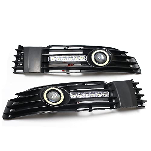 BATLAM 2 Peças LED Anjo De Olho Diurno Grelha De Farol Diurno Com Luz 3B085366L-B41 3B0853666L-B41 P