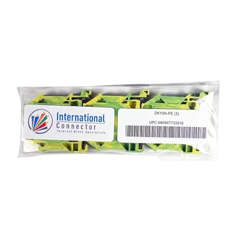 International Connector Dinkle Dk10N-Pe Din Rail Terminal Ground Block Parafuso Tipo Ul 6-16Awg, Pac