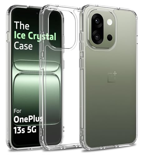 Image of Golden Sand Hybrid Back Cover Case Compatible with OnePlus 13s [Ice Crystal] OnePlus 13s 5G Case with Military Grade Drop Protection (TPU+PC | Crystal Clear)
