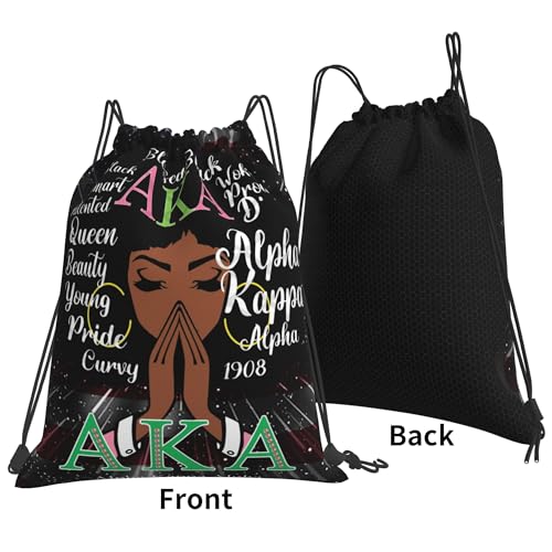 Sorority Multifunctional Drawstring Bags Backpack Large Sport Gym Travel Backpack for Men Women Hiking Daypack, Style-13