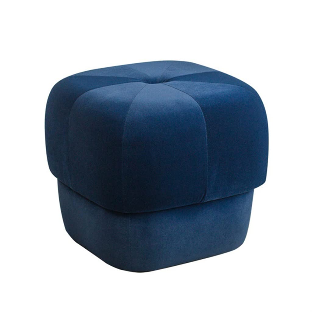 Tabouret bas en bois massif avec tissu pour chausser et salon