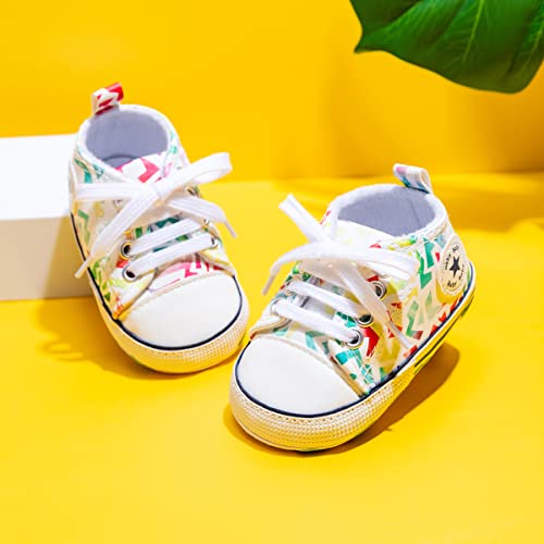 Kidsun Infant Baby Boys Girls High Top Sneaker Colorful Canvas Shoes Soft Sole Anti Skid Toddler First Walker Casual Tennis Stylish Shoes… #TOP3